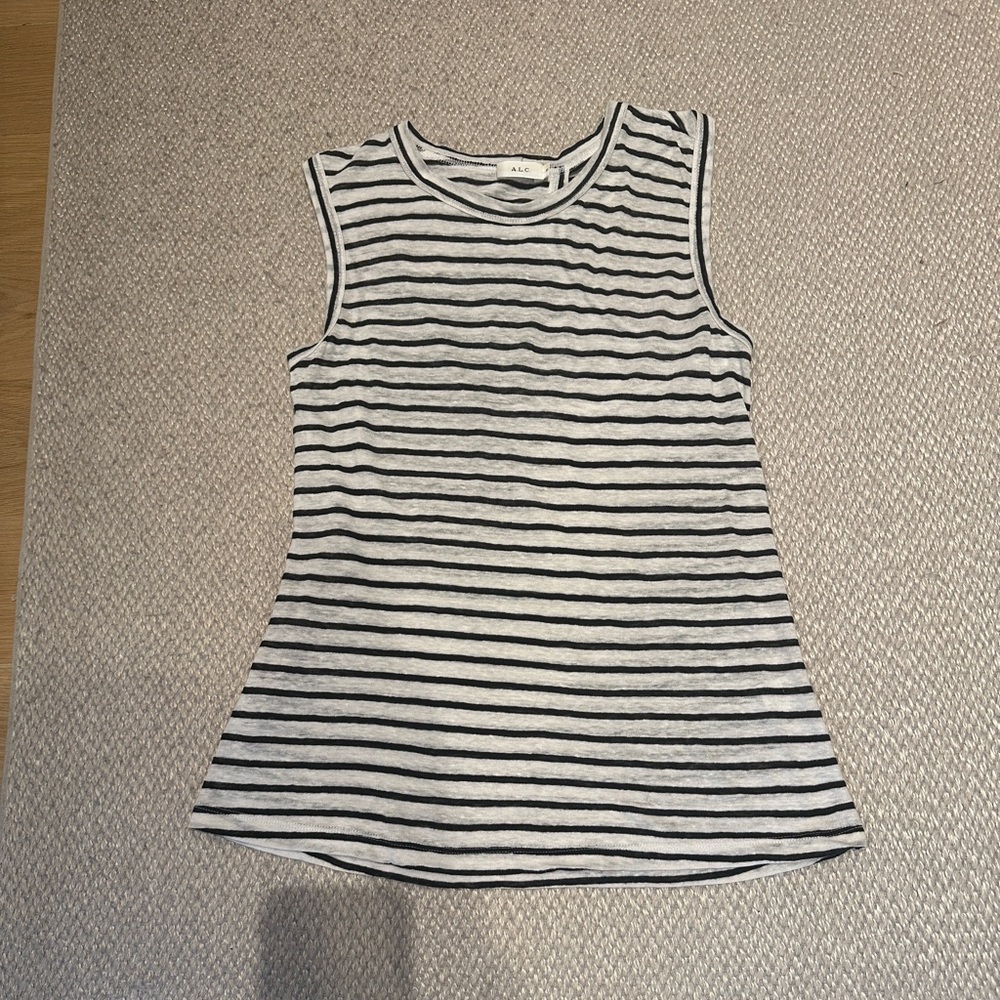 ALC black and white striped tank